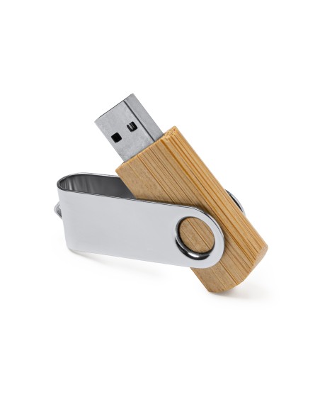 Memòria USB - 16GB - clip metàl·lic i carcassa de Bambú - ULDON