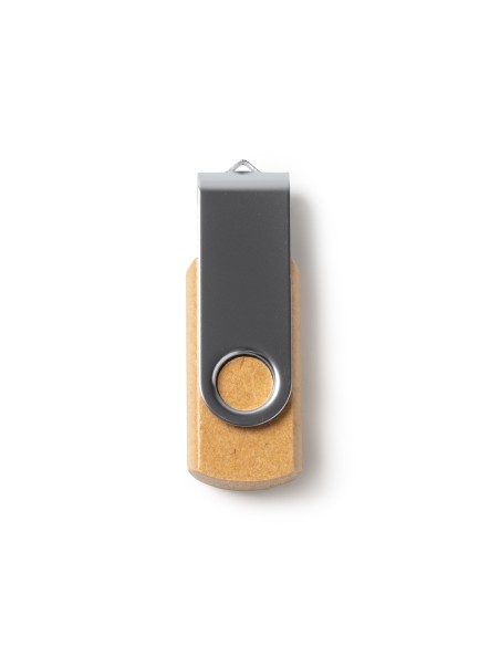 Clé USB 16 Go - Boîtier en carton recyclé et clip métallique personnalisable - VIBO