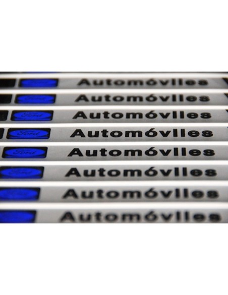 Adhesive with resin drop for under the license plate