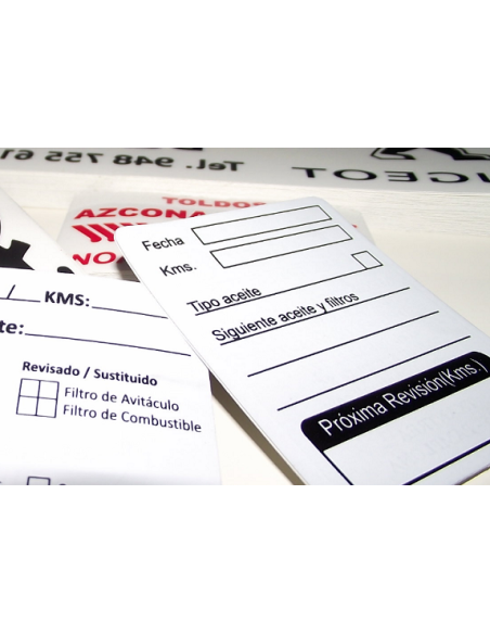 Removable sticker for car inspection - 6.5 x 5.5 cm - personalized