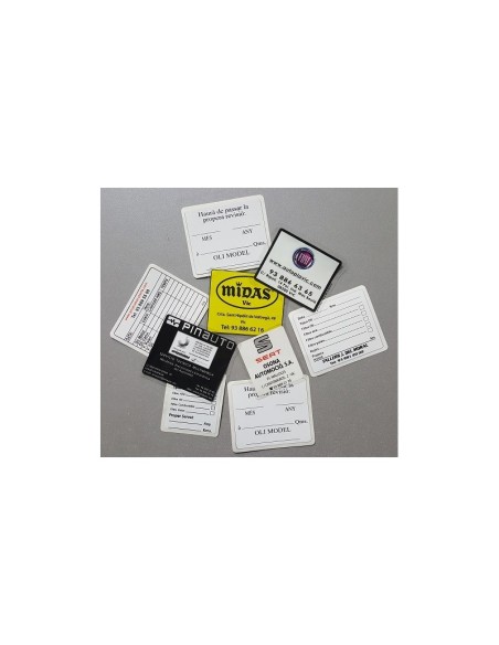 Removable sticker for car inspection - 6.5 x 5.5 cm - personalized