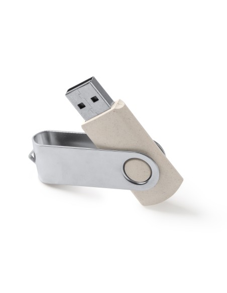 Memòria USB - 16GB - carcassa de Fibra de Blat i clip metàl·lic - VENAK