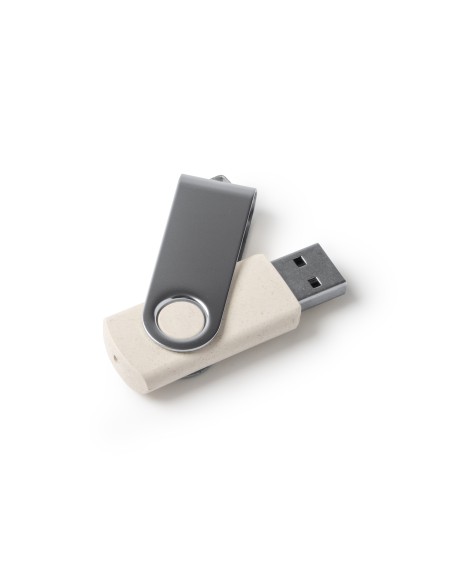 Memoria USB - 16GB - carcasa de Fibra de Trigo y clip metálico - VENAK