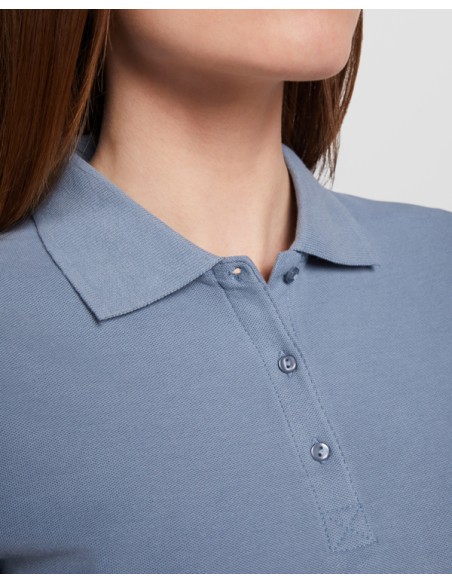 Women's short-sleeved polo shirt in 100% cotton piqué, 200g/m² - Star Woman Roly