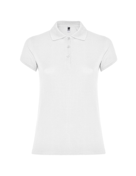 Women's short-sleeved polo shirt in 100% cotton piqué, 200g/m² - Star Woman Roly