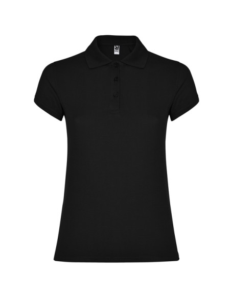 Women's short-sleeved polo shirt in 100% cotton piqué, 200g/m² - Star Woman Roly