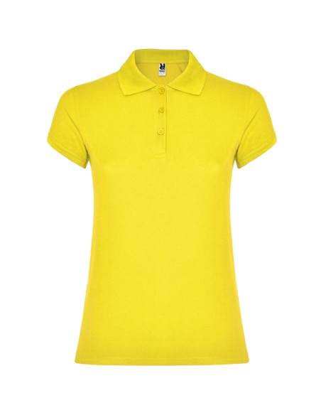 Women's short-sleeved polo shirt in 100% cotton piqué, 200g/m² - Star Woman Roly