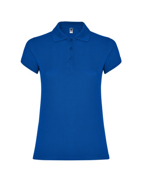 Women's short-sleeved polo shirt in 100% cotton piqué, 200g/m² - Star Woman Roly