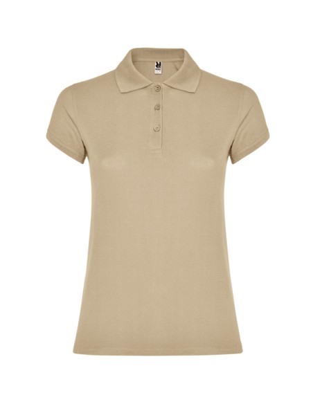 Women's short-sleeved polo shirt in 100% cotton piqué, 200g/m² - Star Woman Roly