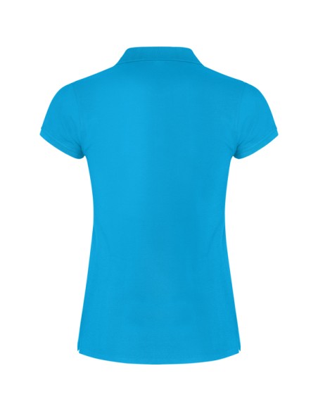 Women's short-sleeved polo shirt in 100% cotton piqué, 200g/m² - Star Woman Roly