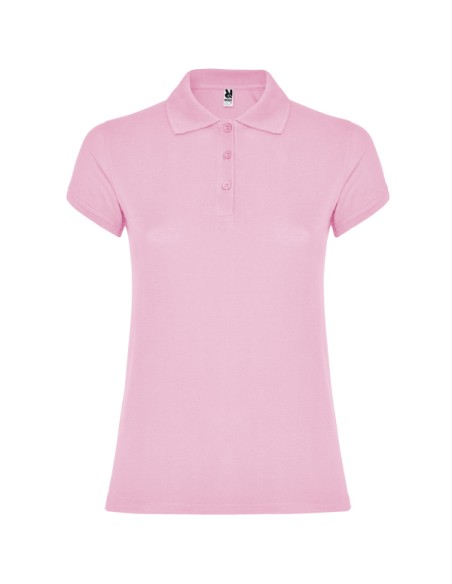 Women's short-sleeved polo shirt in 100% cotton piqué, 200g/m² - Star Woman Roly