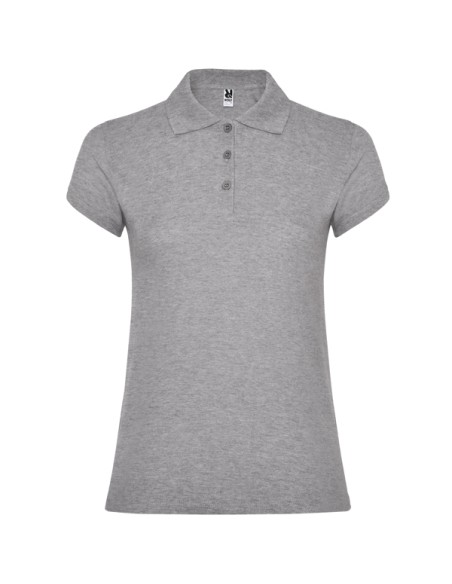 Women's short-sleeved polo shirt in 100% cotton piqué, 200g/m² - Star Woman Roly