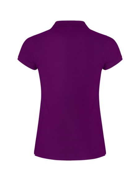 Women's short-sleeved polo shirt in 100% cotton piqué, 200g/m² - Star Woman Roly