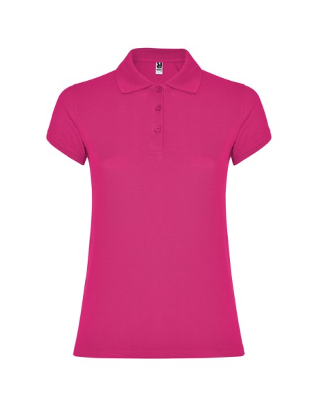 Women's short-sleeved polo shirt in 100% cotton piqué, 200g/m² - Star Woman Roly