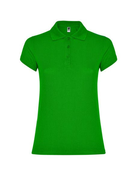 Women's short-sleeved polo shirt in 100% cotton piqué, 200g/m² - Star Woman Roly