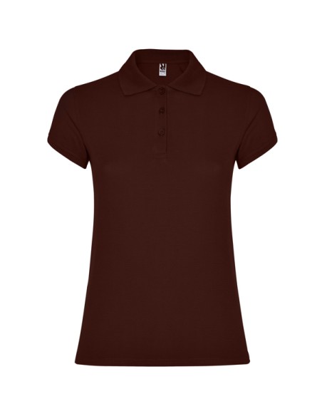 Women's short-sleeved polo shirt in 100% cotton piqué, 200g/m² - Star Woman Roly