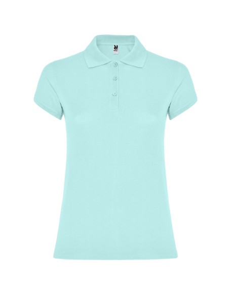 Women's short-sleeved polo shirt in 100% cotton piqué, 200g/m² - Star Woman Roly