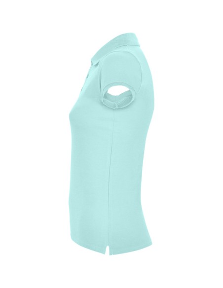 Women's short-sleeved polo shirt in 100% cotton piqué, 200g/m² - Star Woman Roly