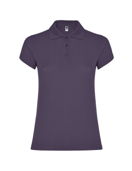 Women's short-sleeved polo shirt in 100% cotton piqué, 200g/m² - Star Woman Roly
