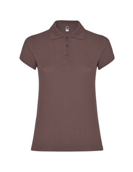 Women's short-sleeved polo shirt in 100% cotton piqué, 200g/m² - Star Woman Roly