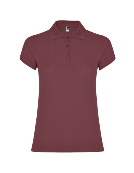 Women's short-sleeved polo shirt in 100% cotton piqué, 200g/m² - Star Woman Roly