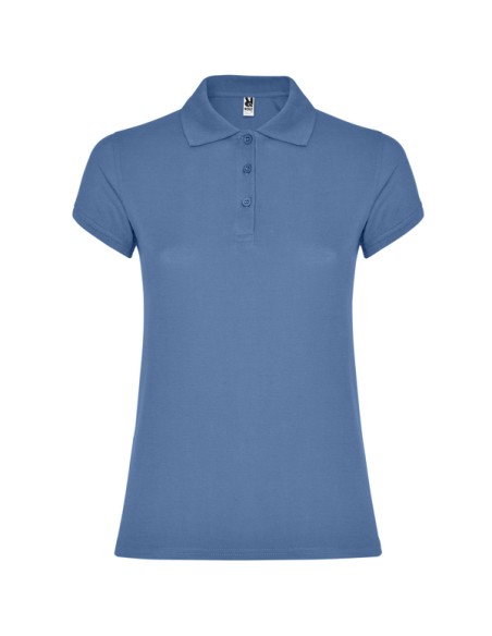 Women's short-sleeved polo shirt in 100% cotton piqué, 200g/m² - Star Woman Roly
