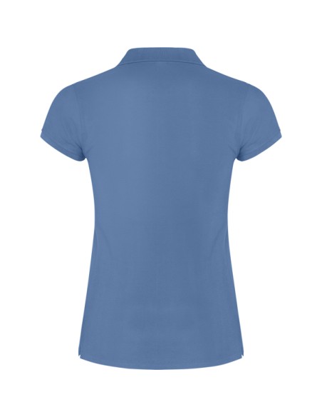 Women's short-sleeved polo shirt in 100% cotton piqué, 200g/m² - Star Woman Roly