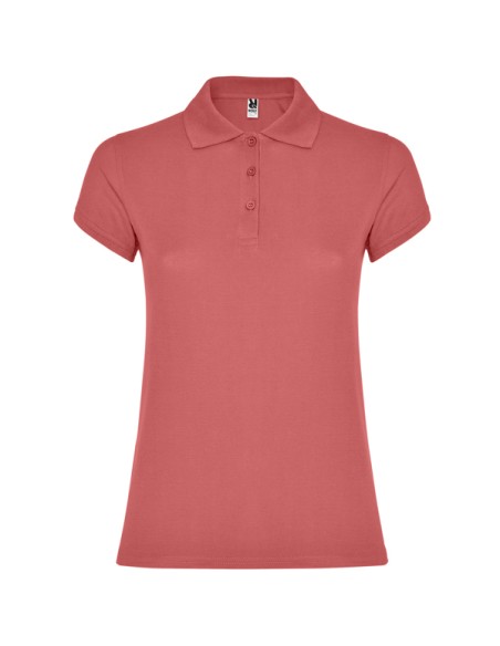 Women's short-sleeved polo shirt in 100% cotton piqué, 200g/m² - Star Woman Roly