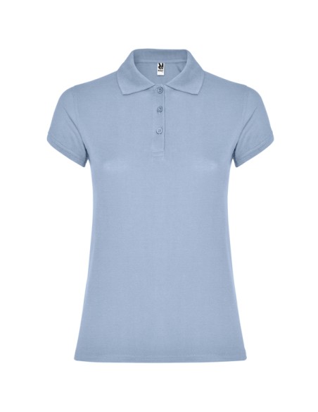 Women's short-sleeved polo shirt in 100% cotton piqué, 200g/m² - Star Woman Roly