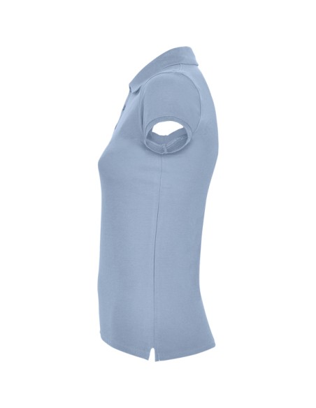 Women's short-sleeved polo shirt in 100% cotton piqué, 200g/m² - Star Woman Roly