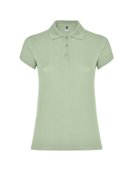 Women's short-sleeved polo shirt in 100% cotton piqué, 200g/m² - Star Woman Roly