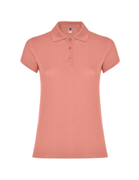 Women's short-sleeved polo shirt in 100% cotton piqué, 200g/m² - Star Woman Roly