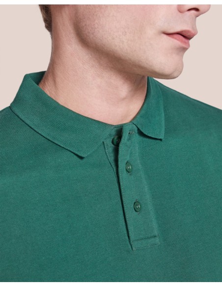 Short-sleeved polo shirt in 100% cotton piqué knit, 220 g/m², for adults - IMPERIUM ROLY