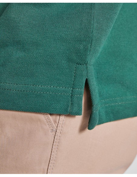 Short-sleeved polo shirt in 100% cotton piqué knit, 220 g/m², for adults - IMPERIUM ROLY