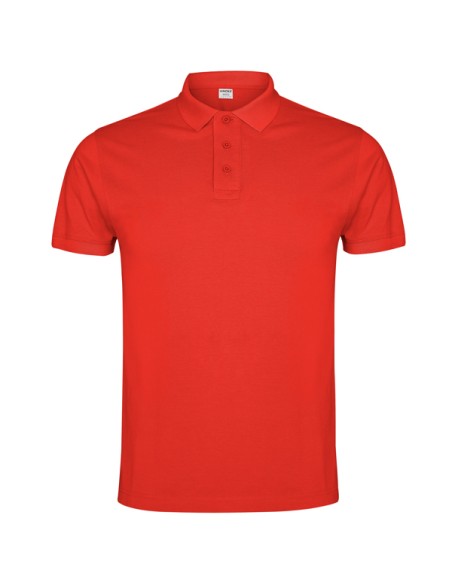 Short-sleeved polo shirt in 100% cotton piqué knit, 220 g/m², for adults - IMPERIUM ROLY
