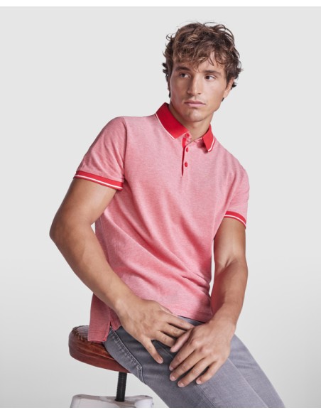 Adult 100% cotton piqué knit short-sleeved polo shirt, 200g/m² - BOWIE ROLY