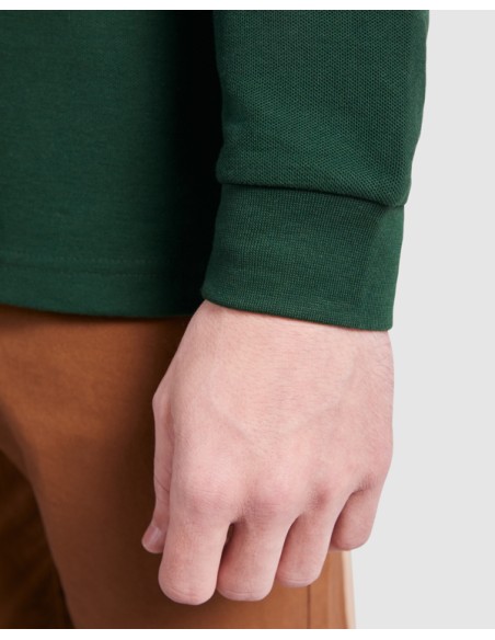 Long sleeve polo shirt 65% Cotton / 35% Polyester piqué 220g/m² ADULT - CARPE ROLY