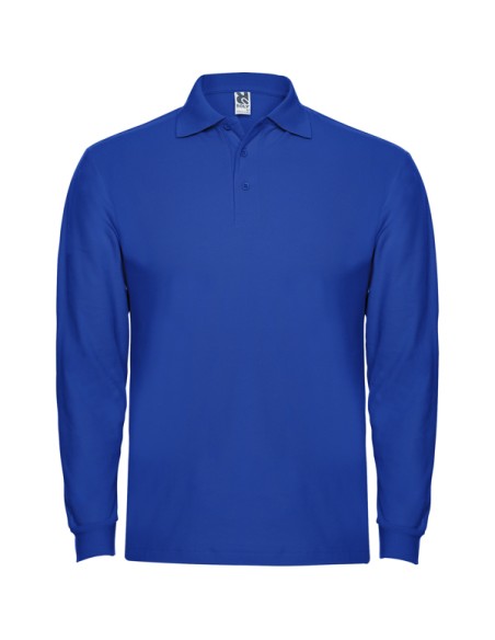 Long-sleeved polo shirt 100% cotton piqué knit 220g/m² ADULT/JUNIOR - ESTRELLA L/S ROLY