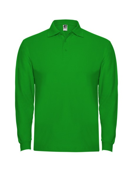 Polo manga larga 100% Algodón punto piqué 220g/m² ADULTO/JUNIOR- ESTRELLA L/S ROLY