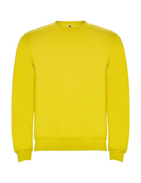 sudadera de cuello redondo de felpa 50% algodón - 50% poliéster color amarillo