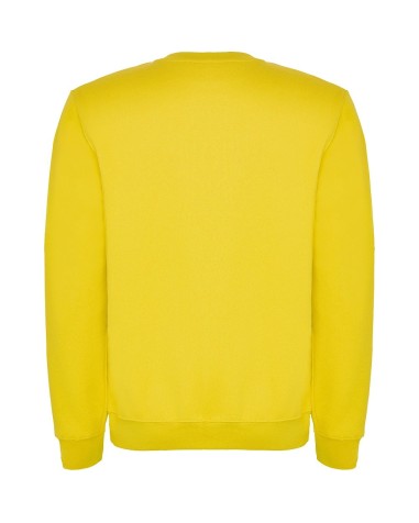 Sweat-shirt en polaire brossée jaune, vue de dos
