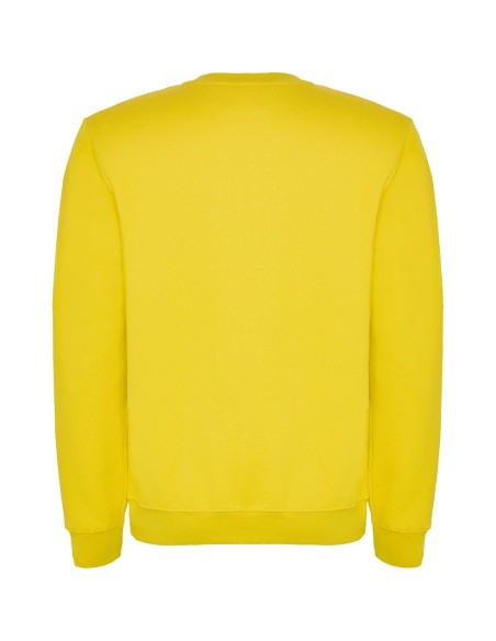 Sweat-shirt en polaire brossée jaune, vue de dos