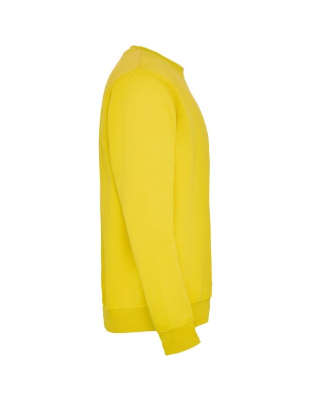 Classic yellow unisex sweatshirt, side view