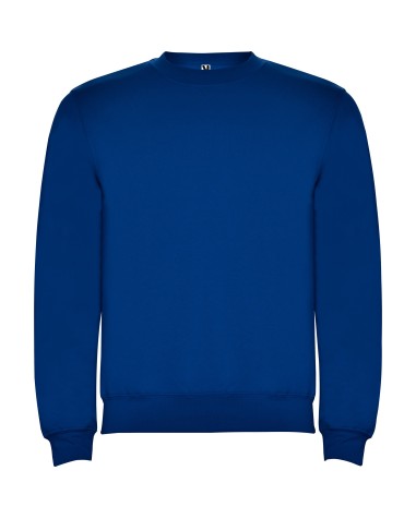 sudadera cuellor redondo de felpa perchada algodón/poliéster color azul