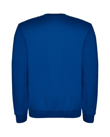 Classic Roly crewneck sweatshirt, brushed fleece, 280 cotton/polyester, back view, royal blue