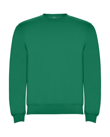 Roly unisex classic sweatshirt, bottle green, customizable side view with logo