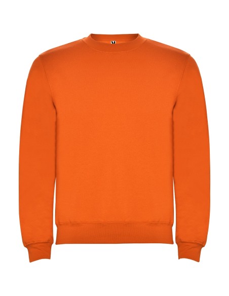 Vue de face du sweat-shirt orange Roly non personnalisé