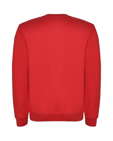 Red sweatshirt that conveys professionalism and customizable style