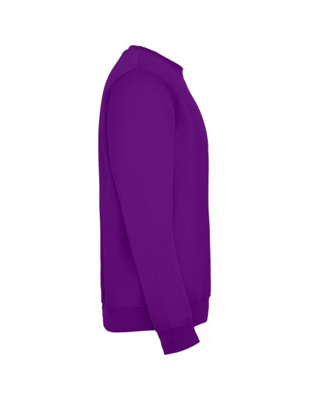 Classic crew neck sweatshirt with your logo print in purple