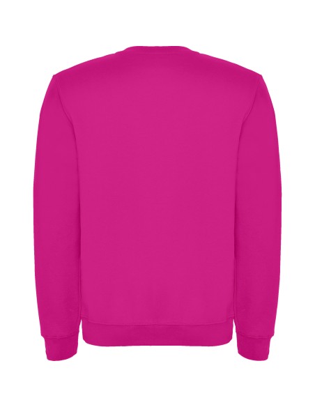 sweat-shirt ras du cou classique fuchsia en coton/polyester